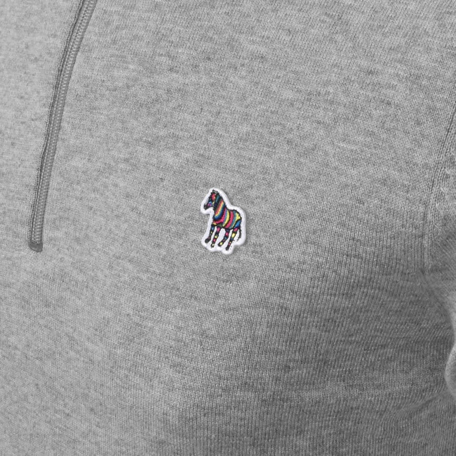 Alternative Image for ProductPS By Paul Smith Half Zip Knit Jumper Grey3